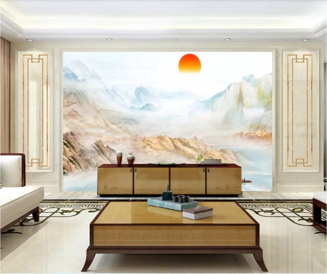3D Sunrise Valley 2352 Wall Murals Wallpaper AJ Wallpaper 2