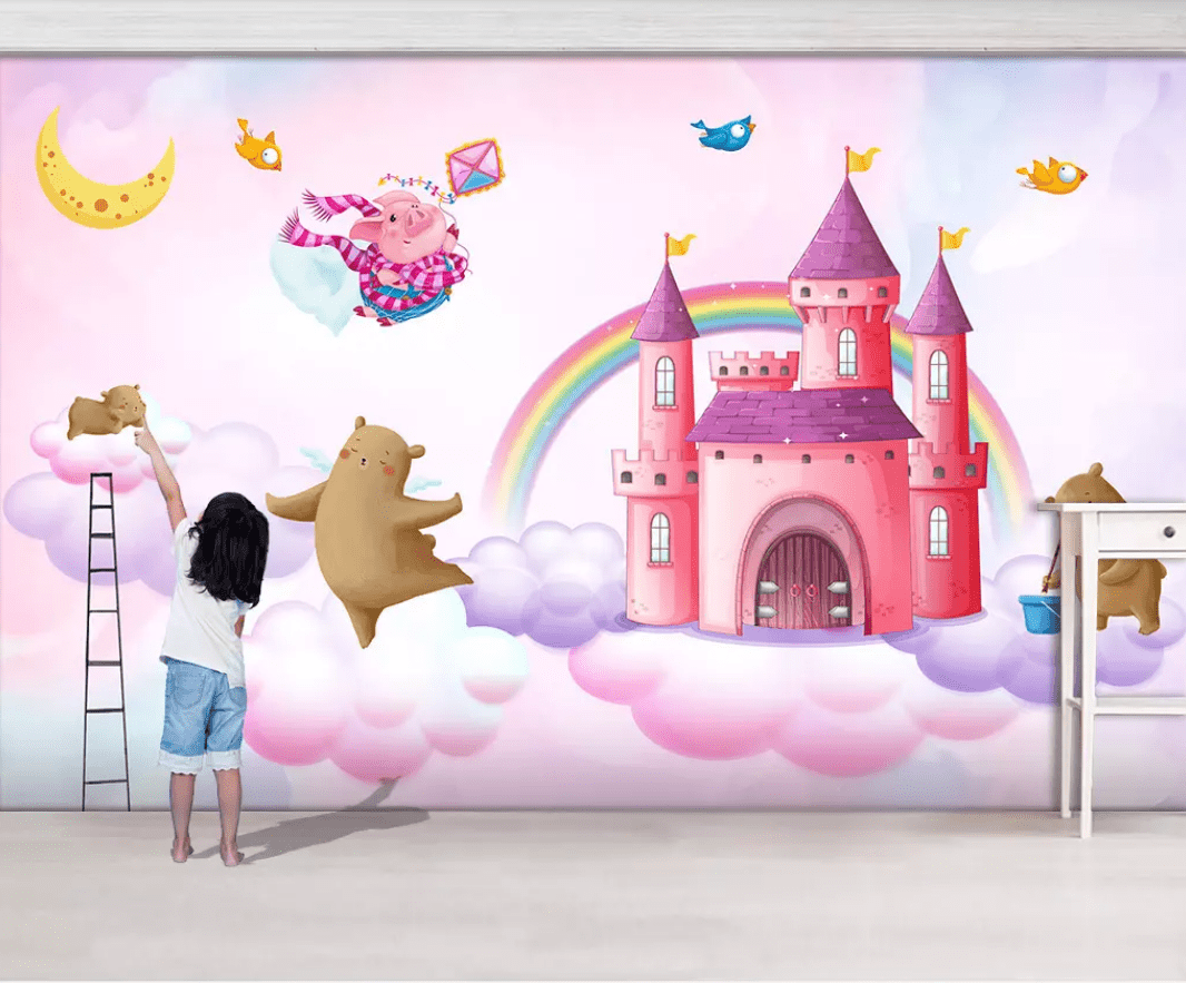 3D Pink Palace 2343 Wall Murals Wallpaper AJ Wallpaper 2