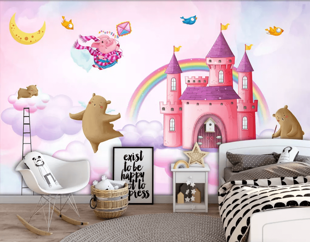 3D Pink Castle 1183 Wall Murals Wallpaper AJ Wallpaper 2