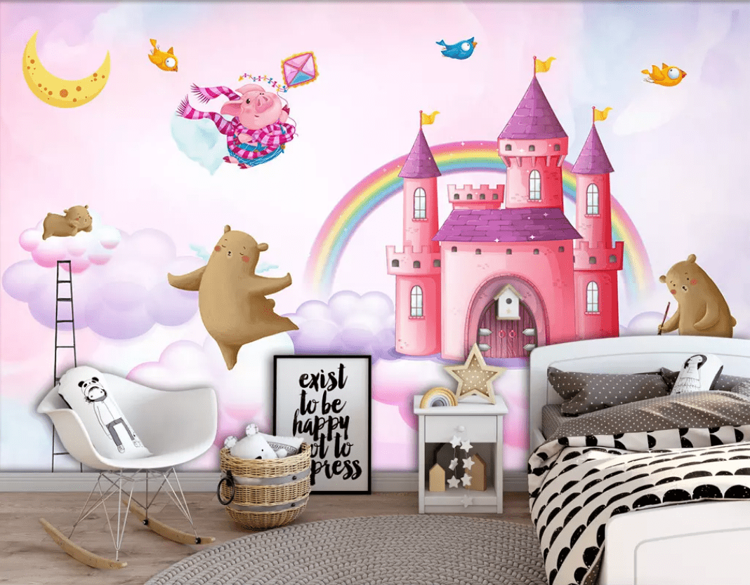 3D Pink Palace 2343 Wall Murals Wallpaper AJ Wallpaper 2