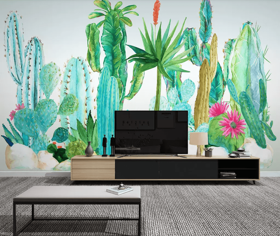 3D Cactus 1021 Wall Murals Wallpaper AJ Wallpaper 2