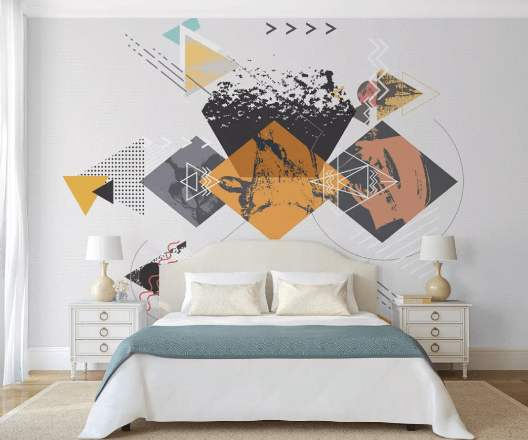 3D Color Geometry 1479 Wall Murals Wallpaper AJ Wallpaper 2