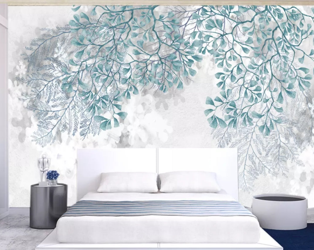 3D Green Leaf 953 Wall Murals Wallpaper AJ Wallpaper 2