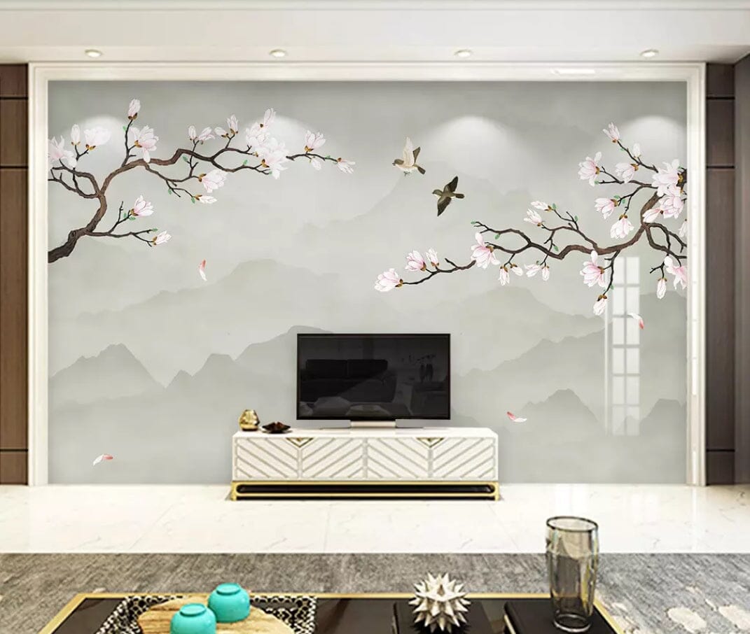 3D Flower Butterfly 2264 Wall Murals Wallpaper AJ Wallpaper 2
