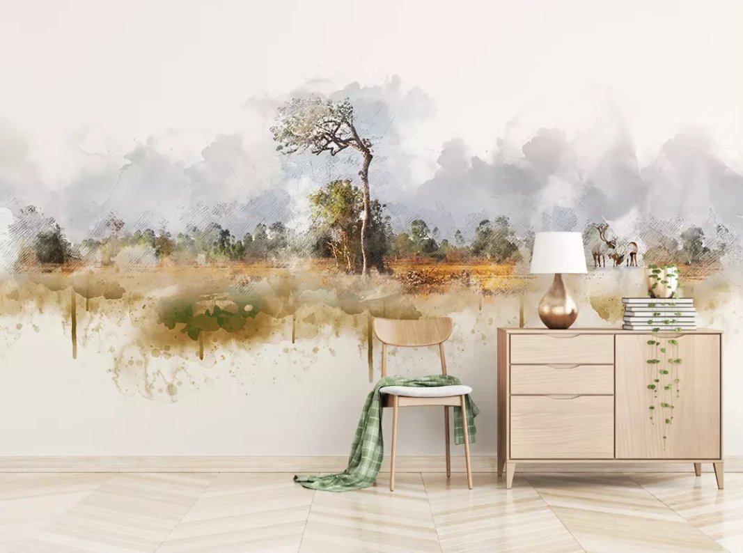 3D Painted Tree 108 Wall Murals Wallpaper AJ Wallpaper 2