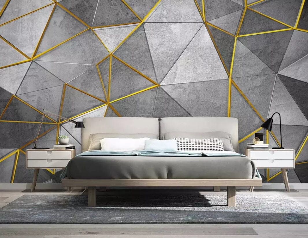 3D Triangle Pattern 2218 Wall Murals Wallpaper AJ Wallpaper 2