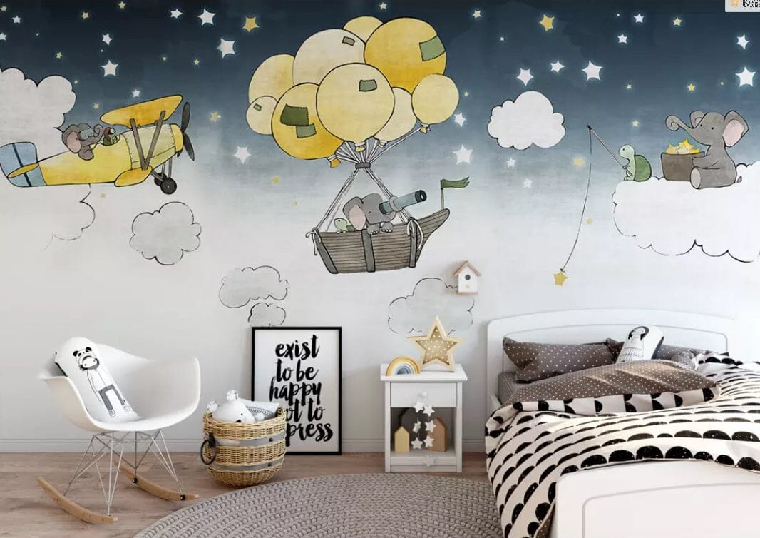 3D Yellow Balloon 1520 Wall Murals Wallpaper AJ Wallpaper 2