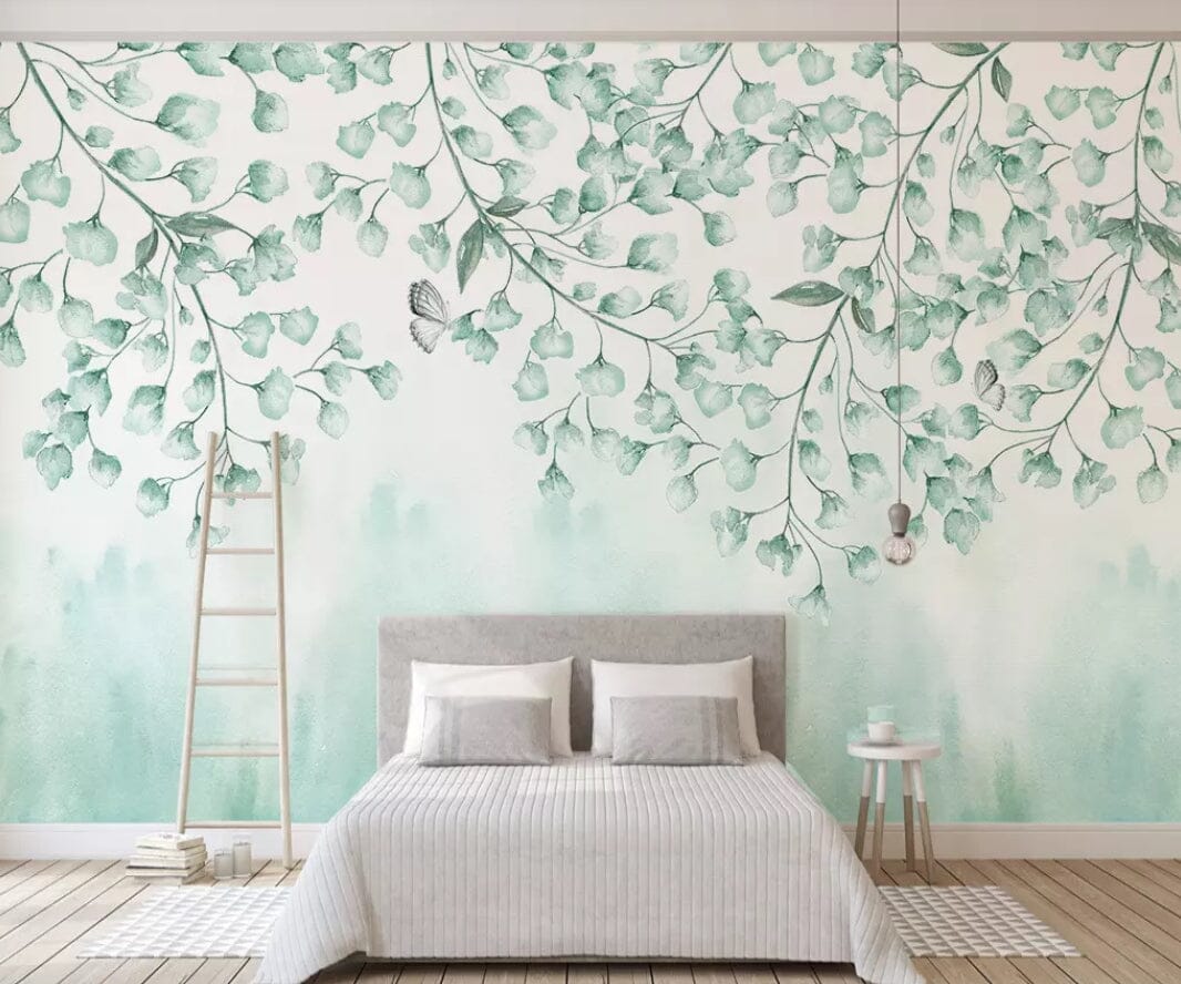 3D Green Leaf 1474 Wall Murals Wallpaper AJ Wallpaper 2