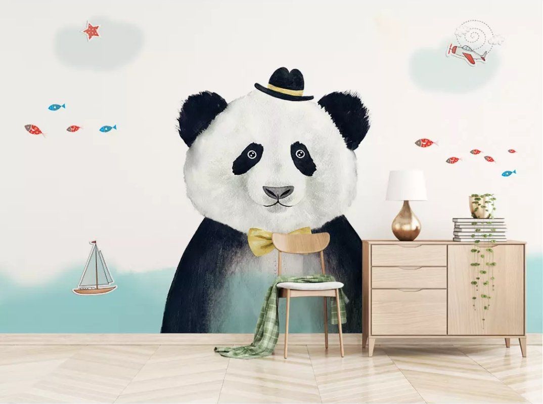 3D Cute Panda 1108 Wall Murals Wallpaper AJ Wallpaper 2
