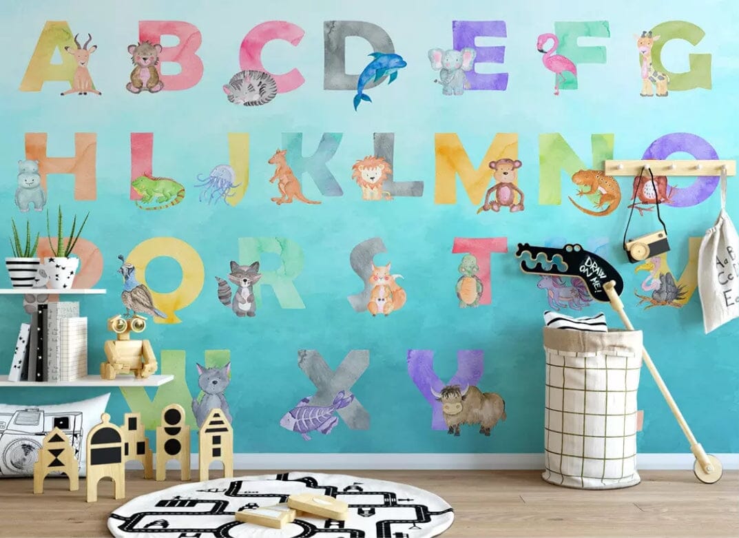 3D English Alphabet 1444 Wall Murals Wallpaper AJ Wallpaper 2