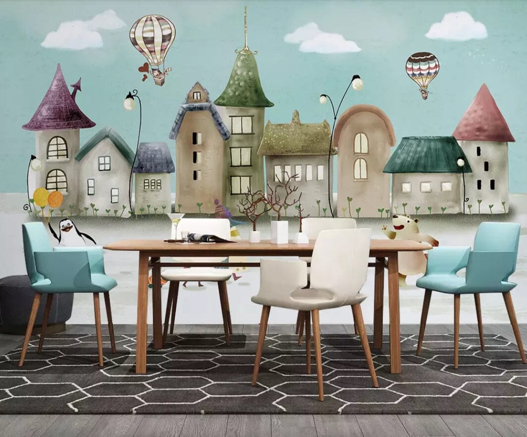 3D Color Houses 2261 Wall Murals Wallpaper AJ Wallpaper 2