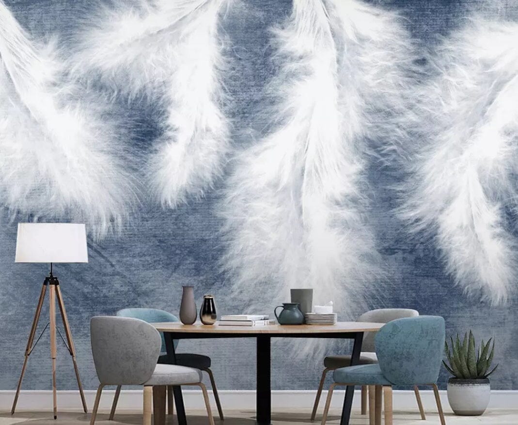 3D White Feather 2361 Wall Murals Wallpaper AJ Wallpaper 2