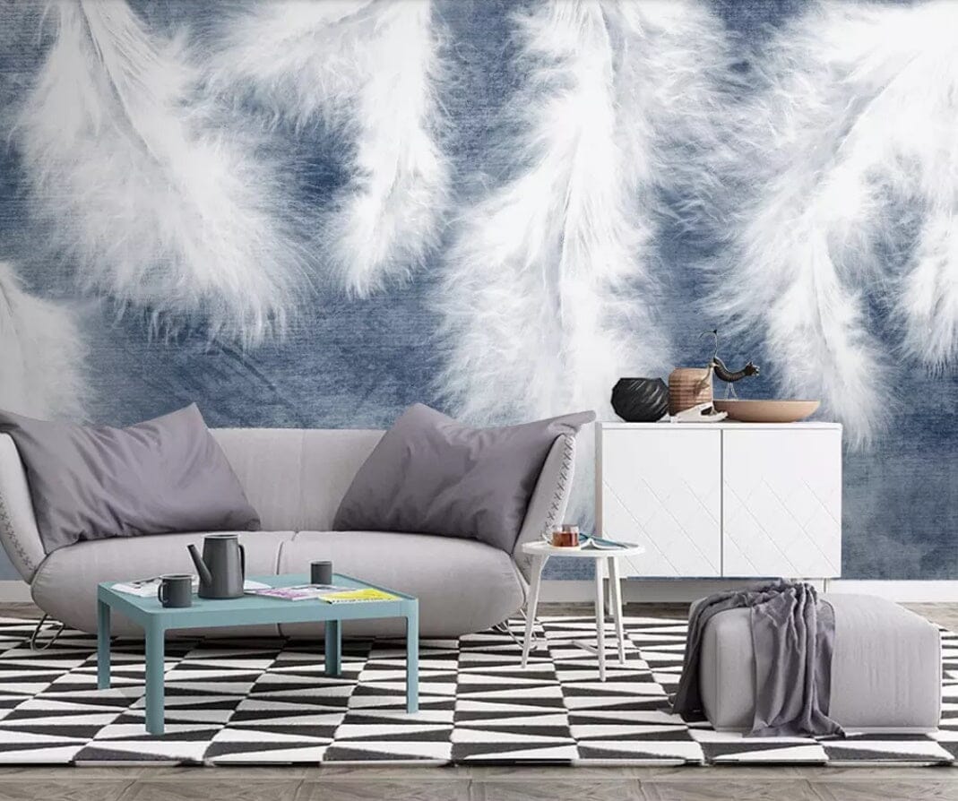3D White Feather 2361 Wall Murals Wallpaper AJ Wallpaper 2