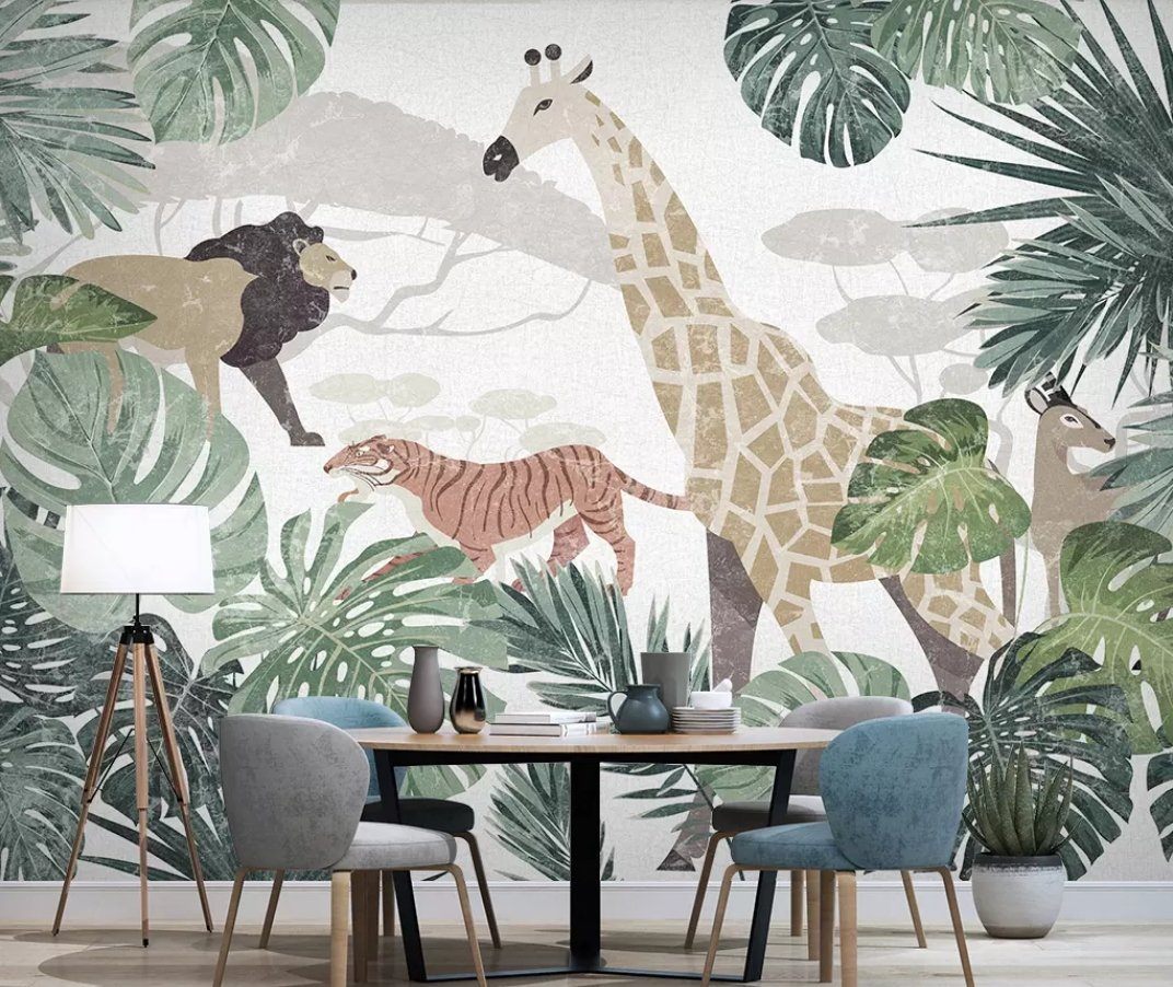 3D Animal Park 2108 Wall Murals Wallpaper AJ Wallpaper 2