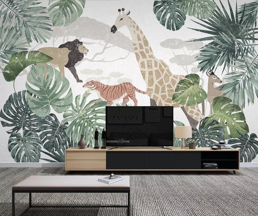 3D Animal Park 2108 Wall Murals Wallpaper AJ Wallpaper 2