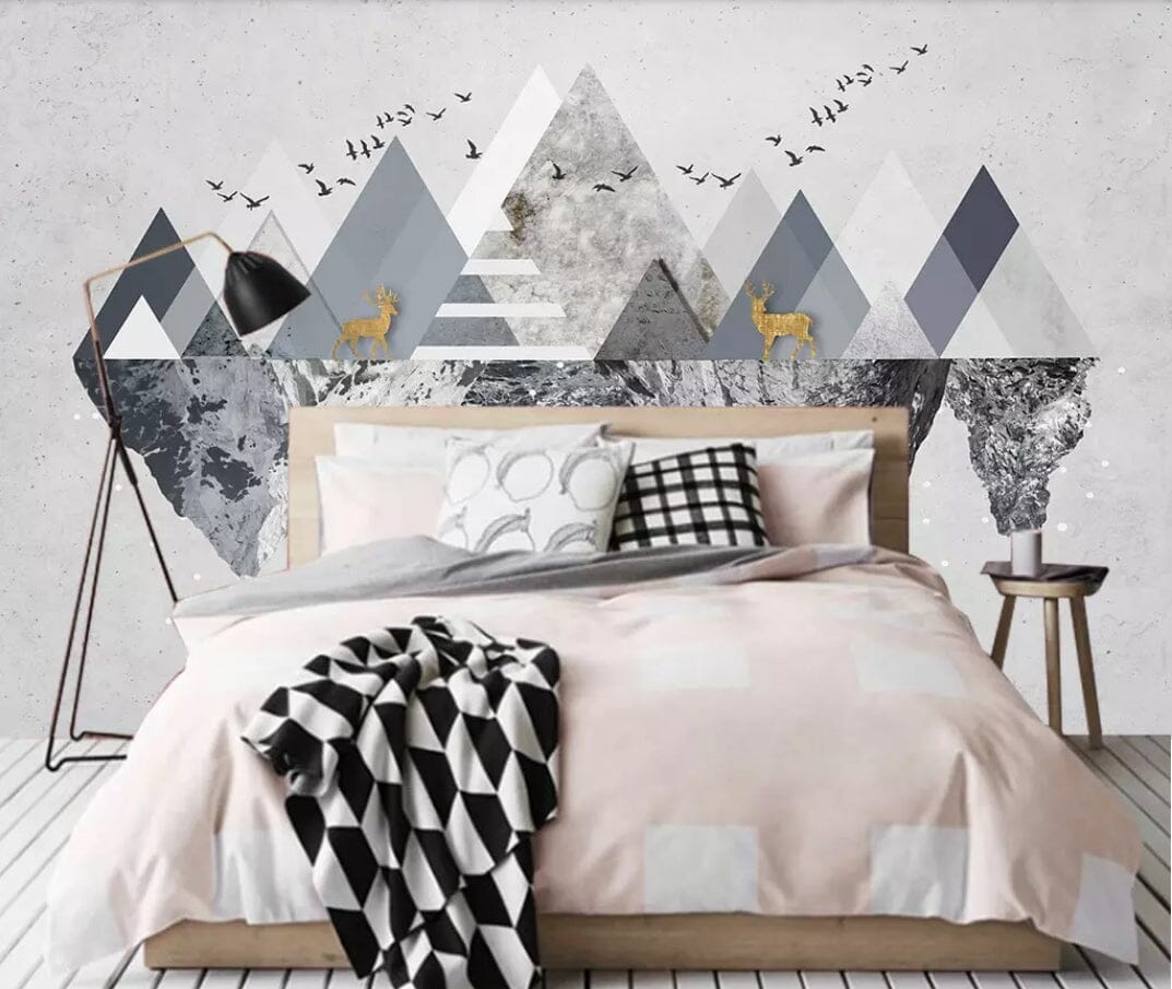 3D Triangle Valley 1774 Wall Murals Wallpaper AJ Wallpaper 2
