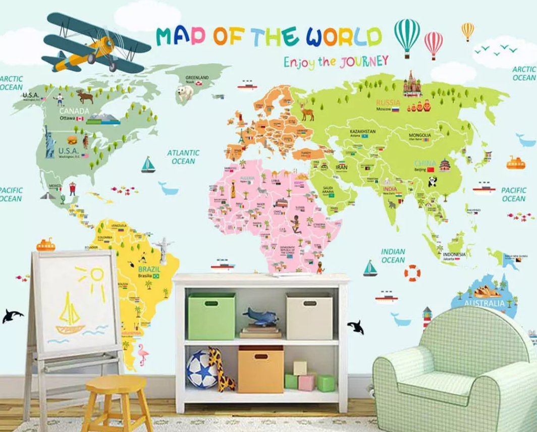 3D Color Map 206 Wall Murals Wallpaper AJ Wallpaper 2