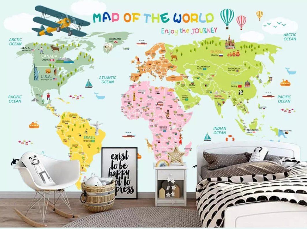 3D Color Map 206 Wall Murals Wallpaper AJ Wallpaper 2