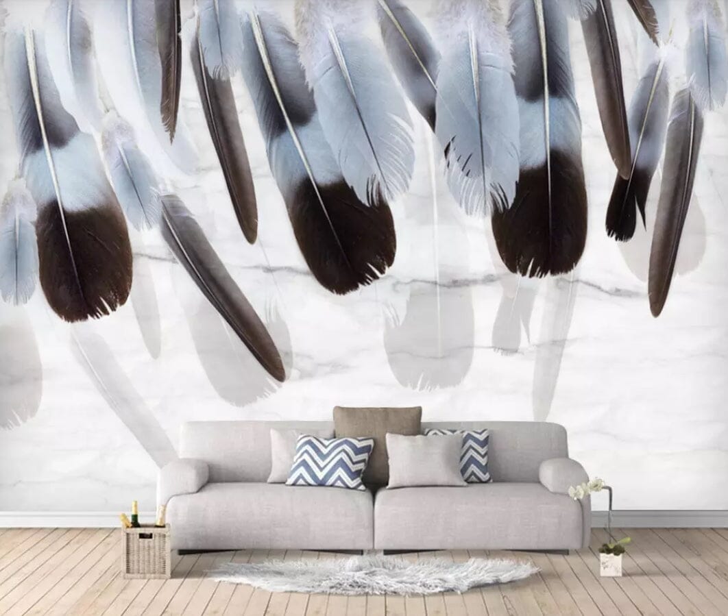 3D Black Feather 2276 Wall Murals Wallpaper AJ Wallpaper 2