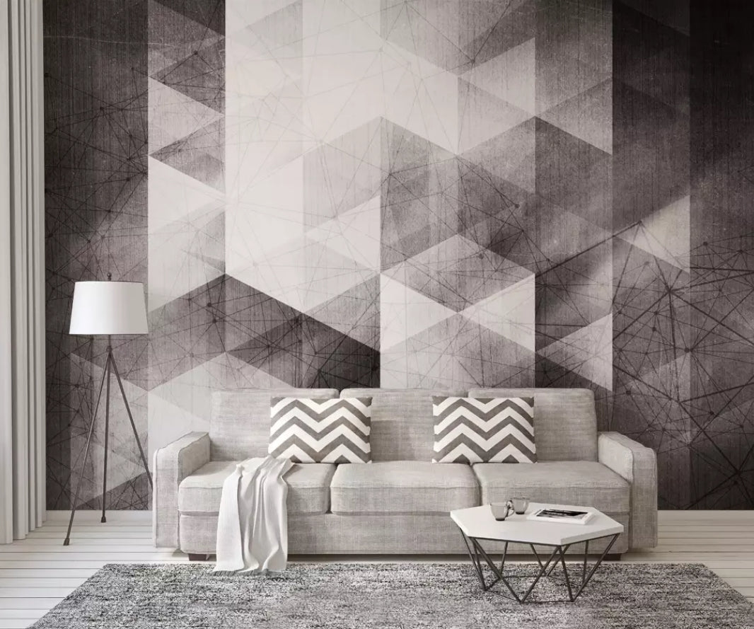 3D Gray Diamond 987 Wall Murals Wallpaper AJ Wallpaper 2
