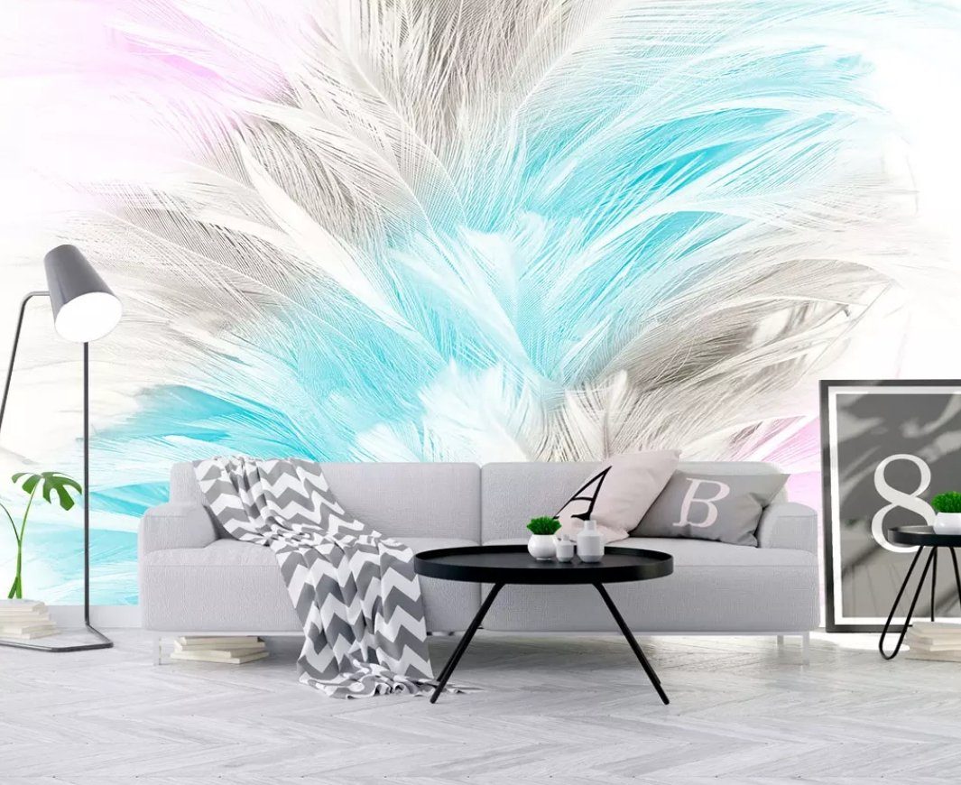 3D Colored Feather 212 Wall Murals Wallpaper AJ Wallpaper 2