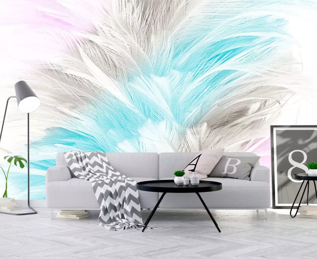 3D Colored Feathers 1612 Wall Murals Wallpaper AJ Wallpaper 2