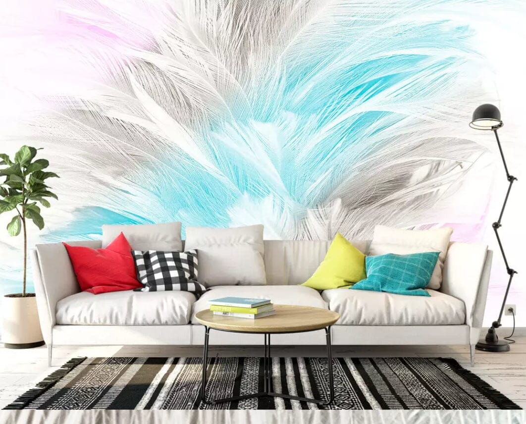 3D Colored Feathers 1612 Wall Murals Wallpaper AJ Wallpaper 2