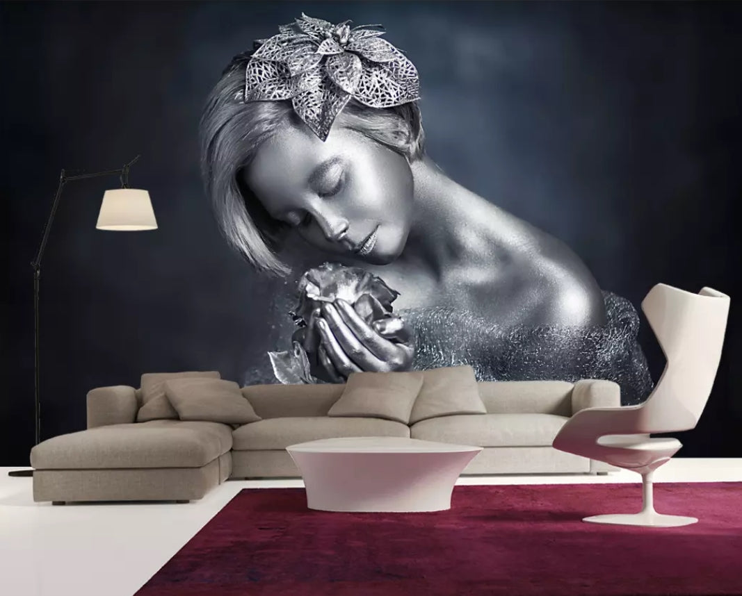 3D Lady Statue 1037 Wall Murals Wallpaper AJ Wallpaper 2