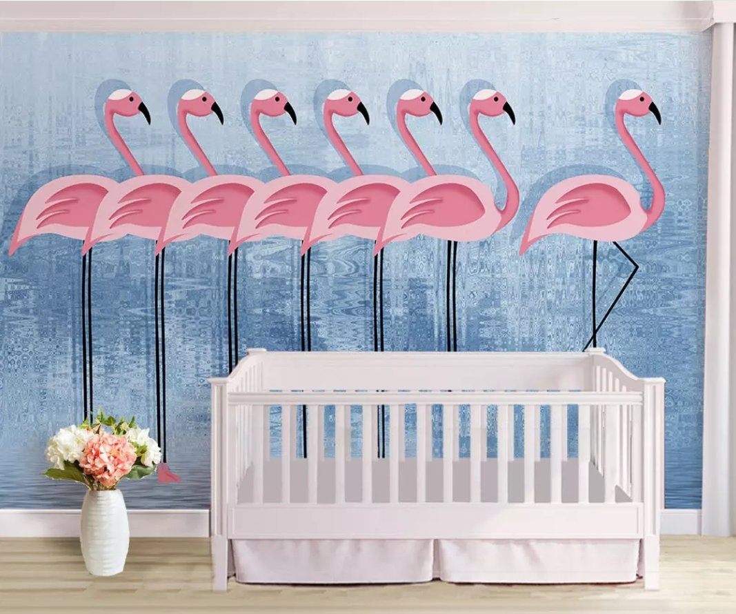 3D Flamingo 1068 Wall Murals Wallpaper AJ Wallpaper 2