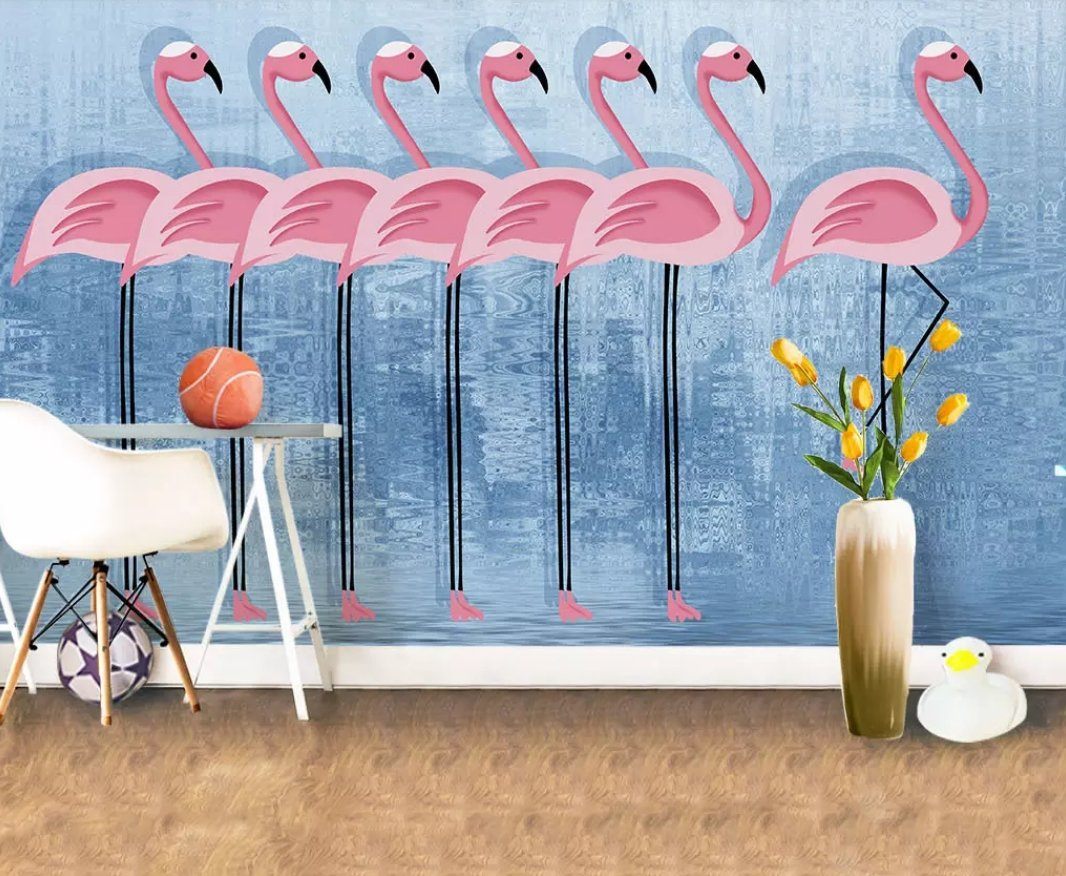 3D Flamingo 1068 Wall Murals Wallpaper AJ Wallpaper 2