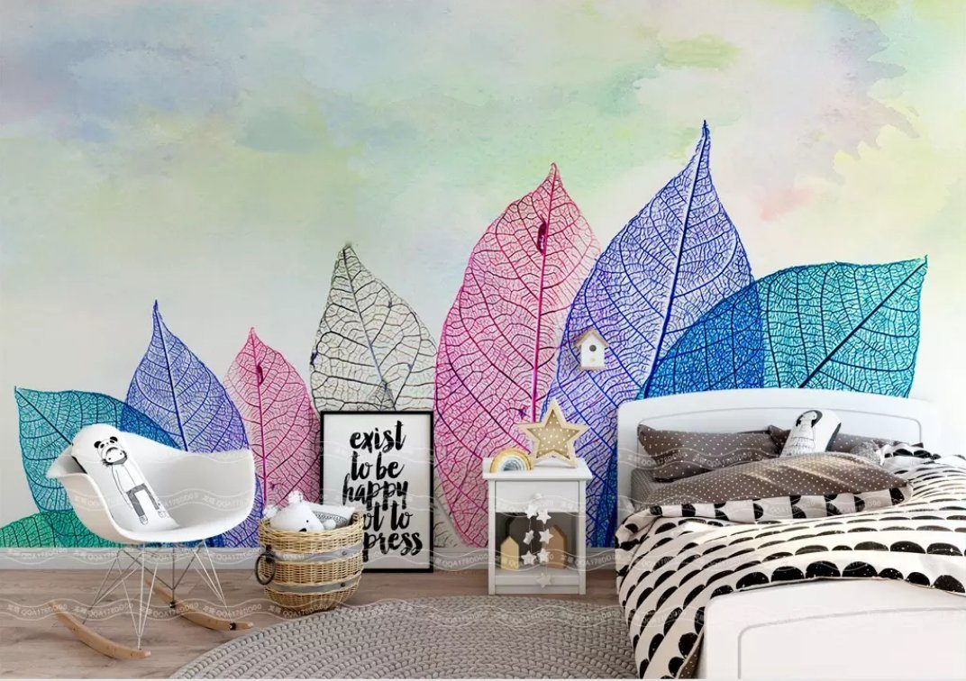 3D Colored Leaves 1468 Wall Murals Wallpaper AJ Wallpaper 2