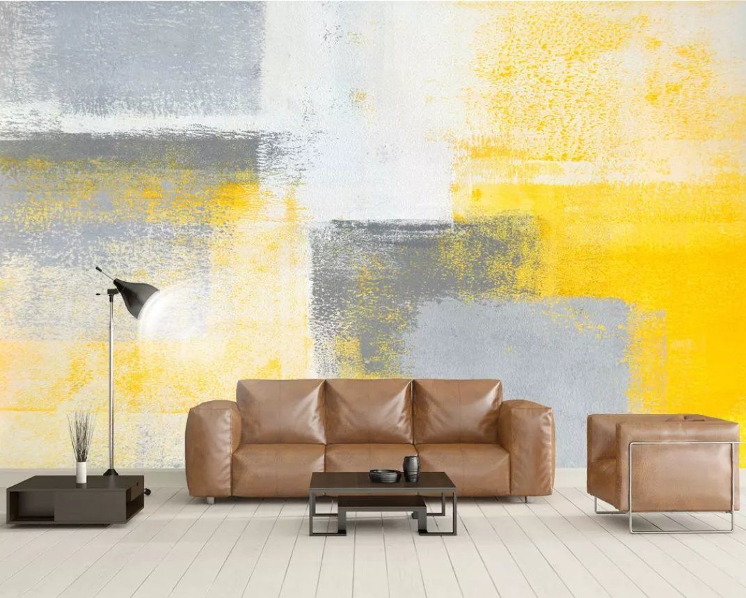 3D Yellow Color Painting 183 Wall Murals Wallpaper AJ Wallpaper 2