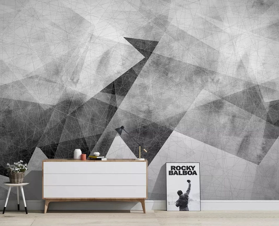 3D Grey Geometry 1819 Wall Murals Wallpaper AJ Wallpaper 2