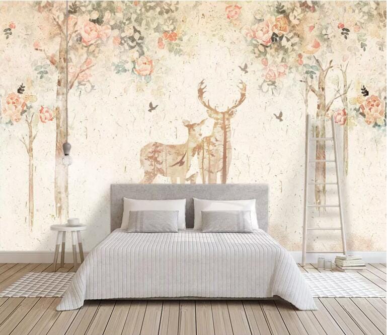 3D Forest Fawn 2467 Wall Murals Wallpaper AJ Wallpaper 2