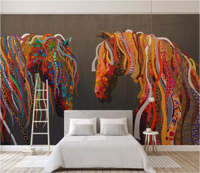 3D Color Zebra 925 Wall Murals Wallpaper AJ Wallpaper 2