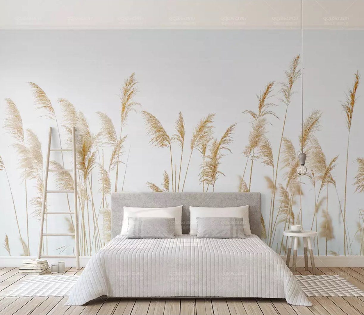 3D Reed Fluttering 1200 Wall Murals Wallpaper AJ Wallpaper 2