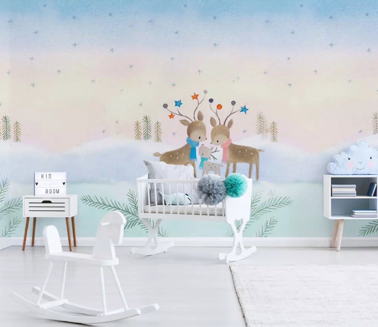 3D Cute Deer 735 Wall Murals Wallpaper AJ Wallpaper 2