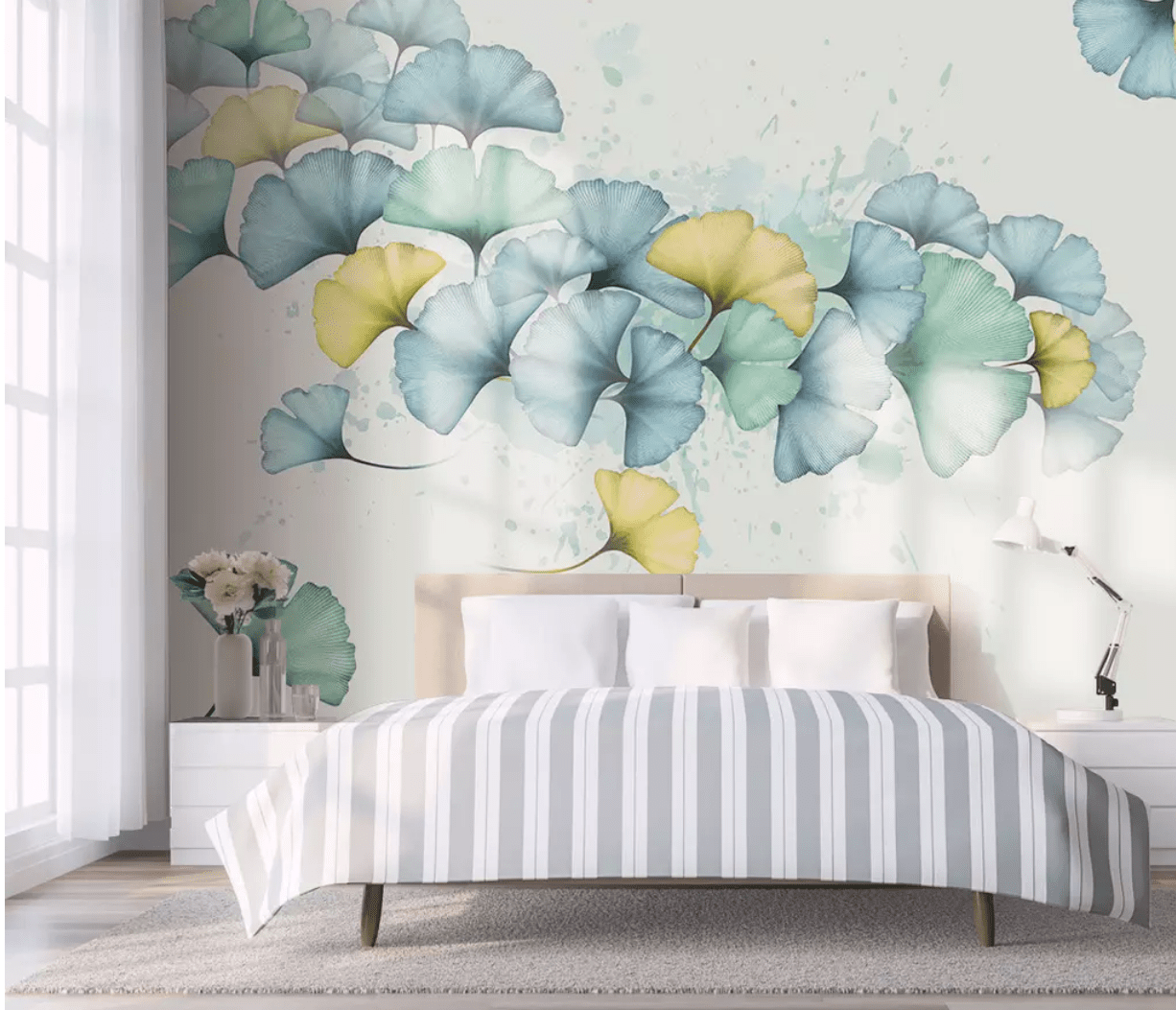 3D Ginkgo Leaves 2258 Wall Murals Wallpaper AJ Wallpaper 2