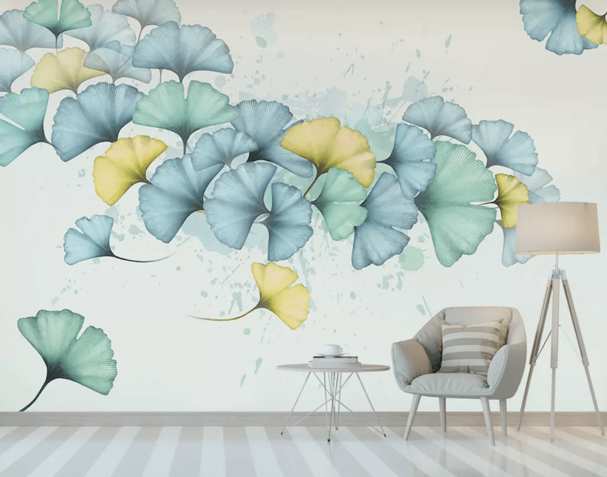 3D Ginkgo Leaves 2258 Wall Murals Wallpaper AJ Wallpaper 2