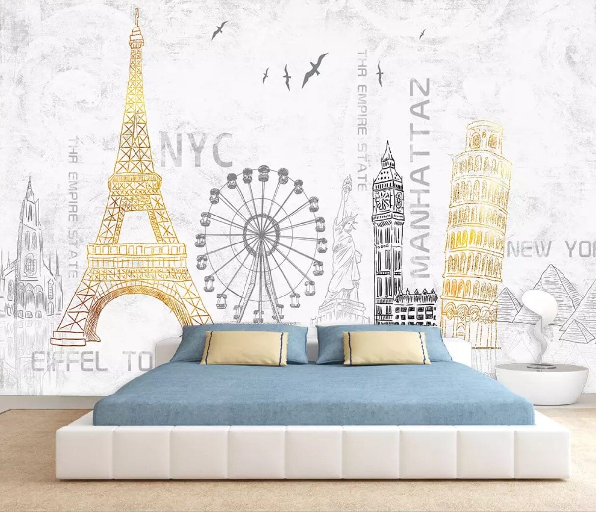 3D Iron Tower 2399 Wall Murals Wallpaper AJ Wallpaper 2
