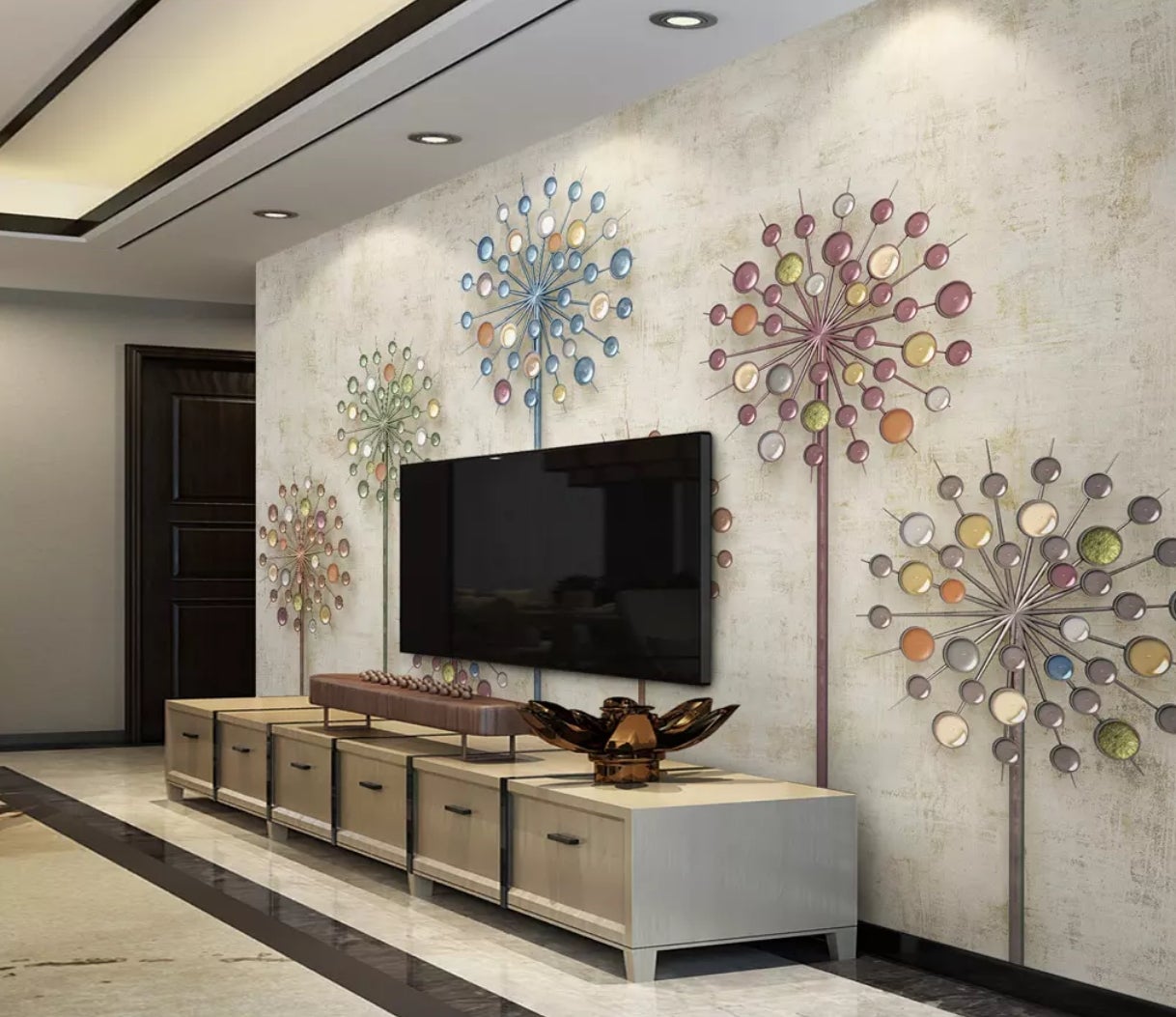 3D Diamond Dandelion 568 Wall Murals Wallpaper AJ Wallpaper 2