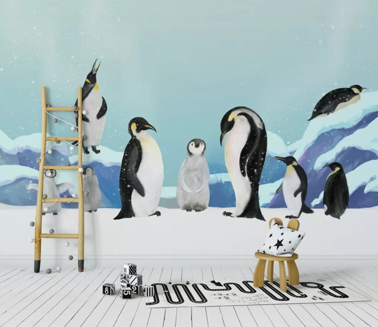3D Arctic Penguin 2447 Wall Murals Wallpaper AJ Wallpaper 2