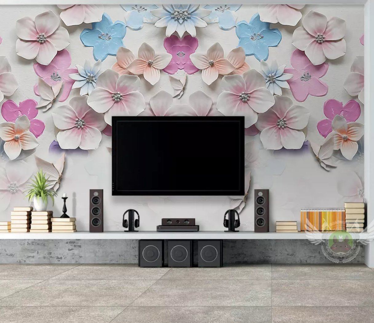 3D Flower Cluster 1273 Wall Murals Wallpaper AJ Wallpaper 2