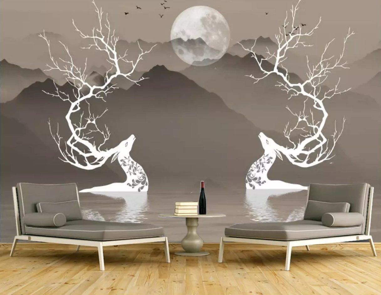 3D Antelope Horn 1253 Wall Murals Wallpaper AJ Wallpaper 2