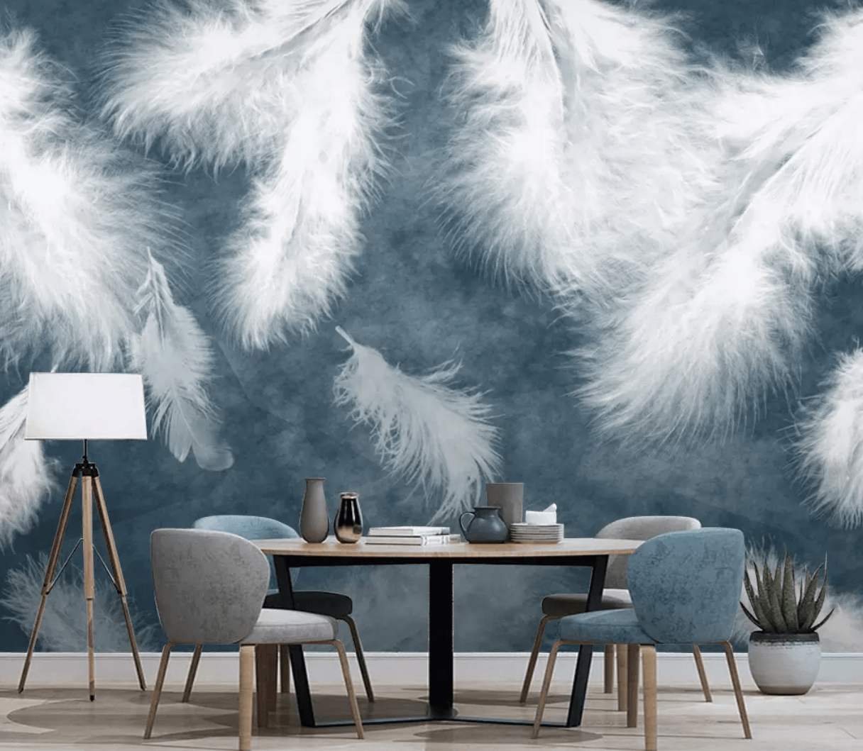 3D White Feather 1204 Wall Murals Wallpaper AJ Wallpaper 2
