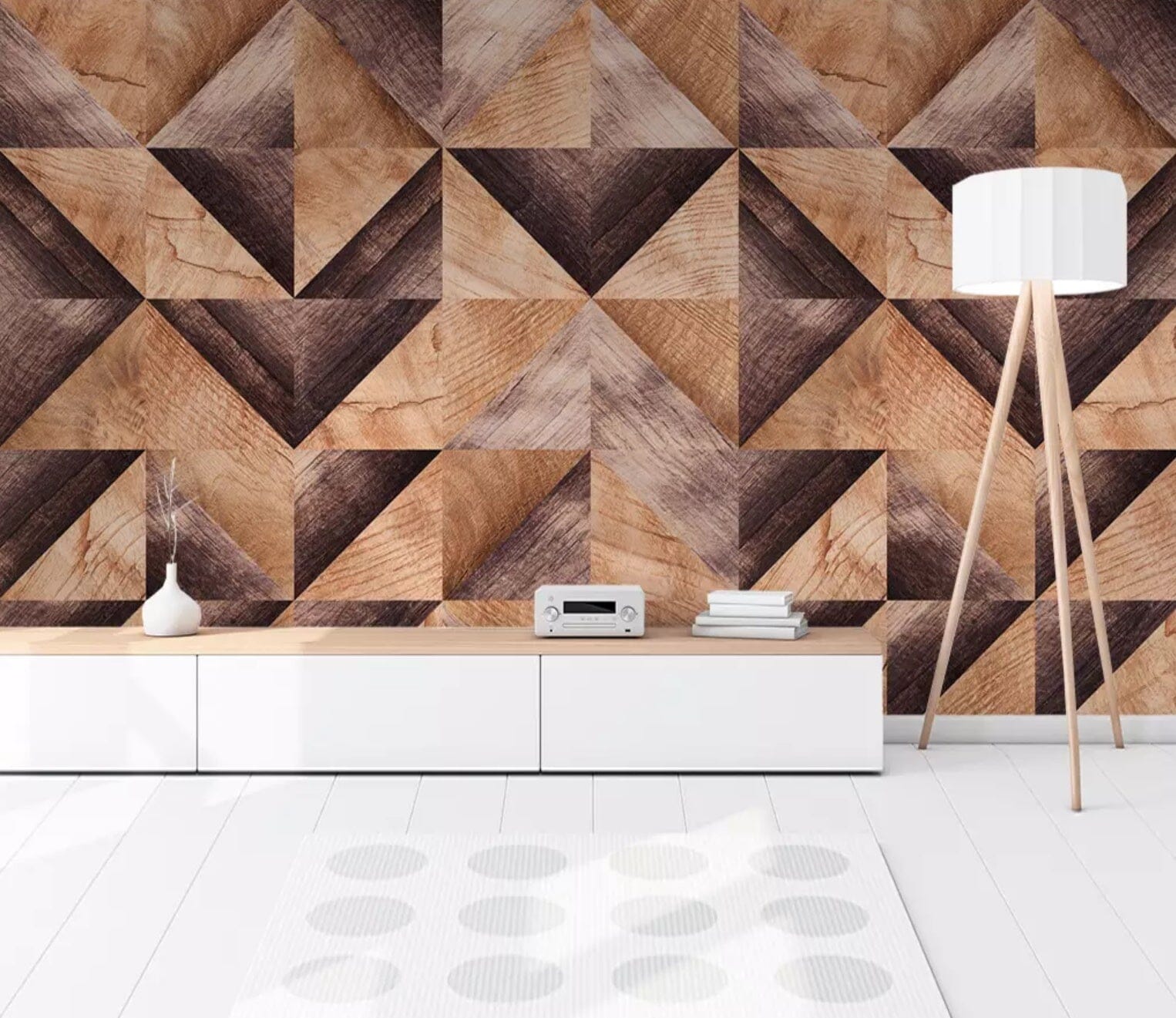 3D Wooden Triangle 2498 Wall Murals Wallpaper AJ Wallpaper 2