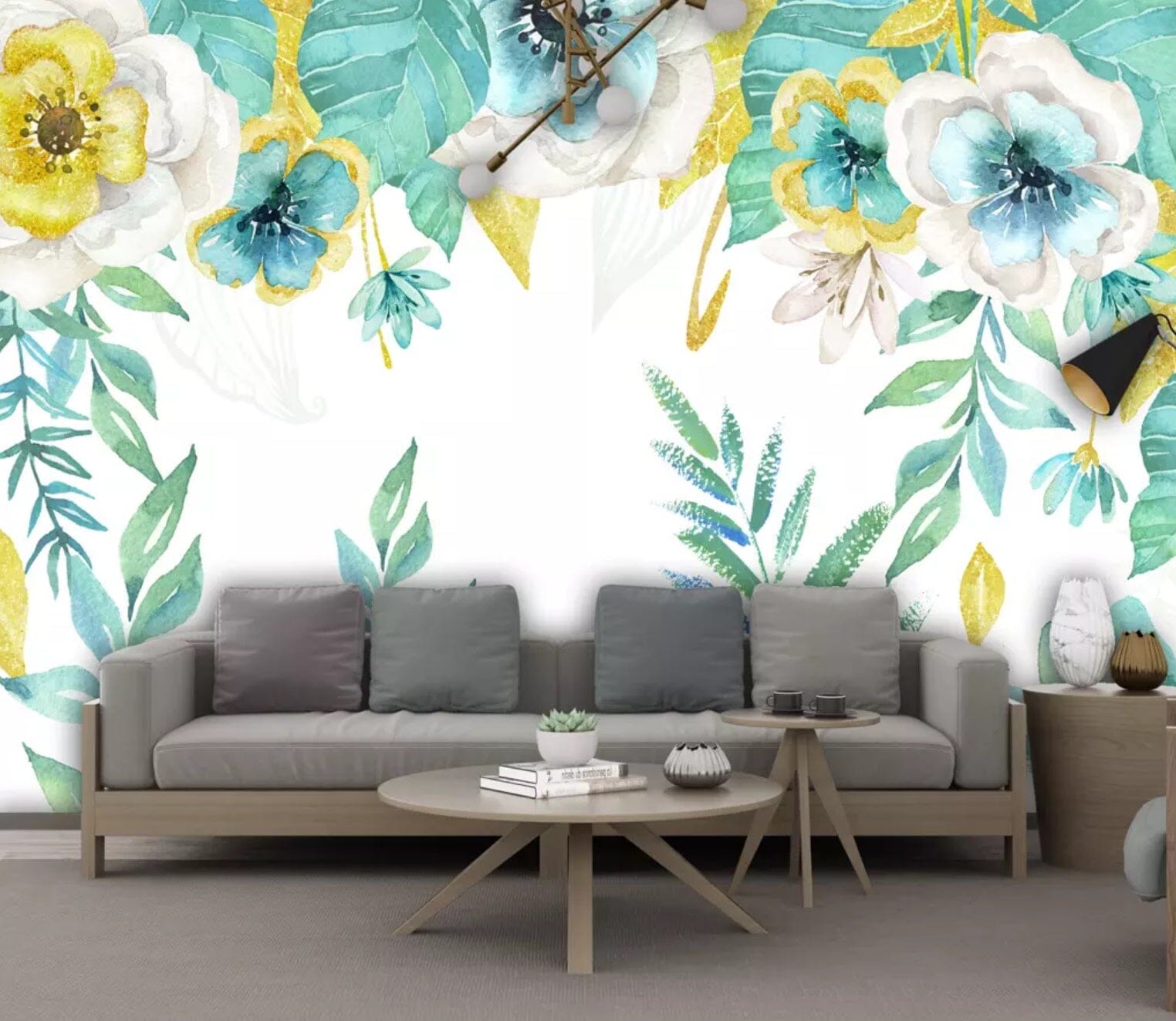 3D Colored Flowers 2480 Wall Murals Wallpaper AJ Wallpaper 2