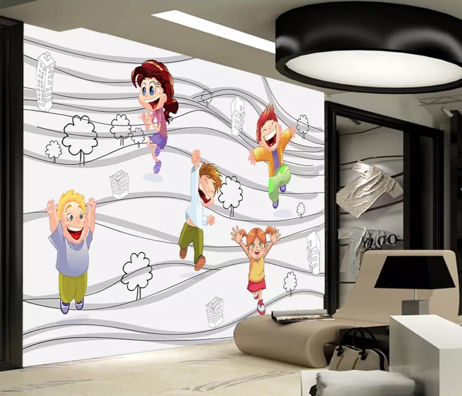 3D Children Happy 2446 Wall Murals Wallpaper AJ Wallpaper 2