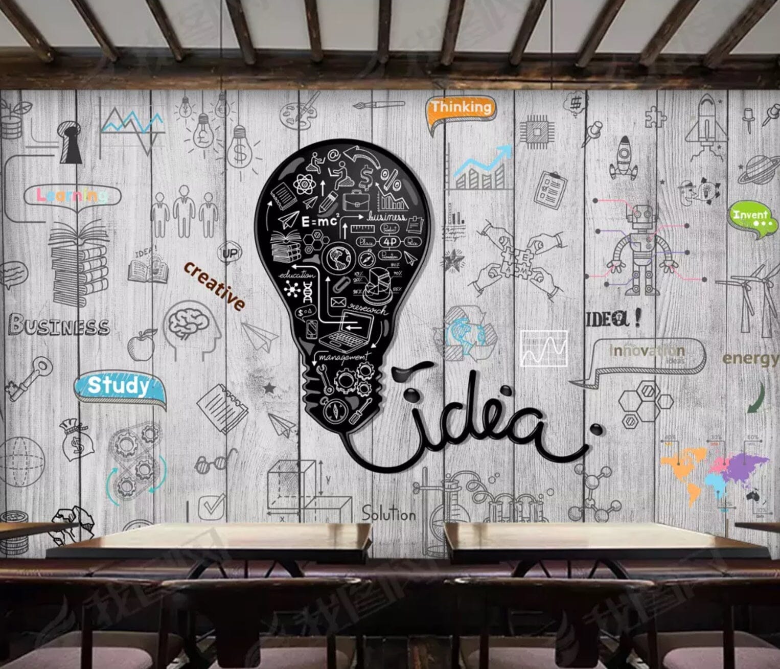 3D Black Bulb 2427 Wall Murals Wallpaper AJ Wallpaper 2
