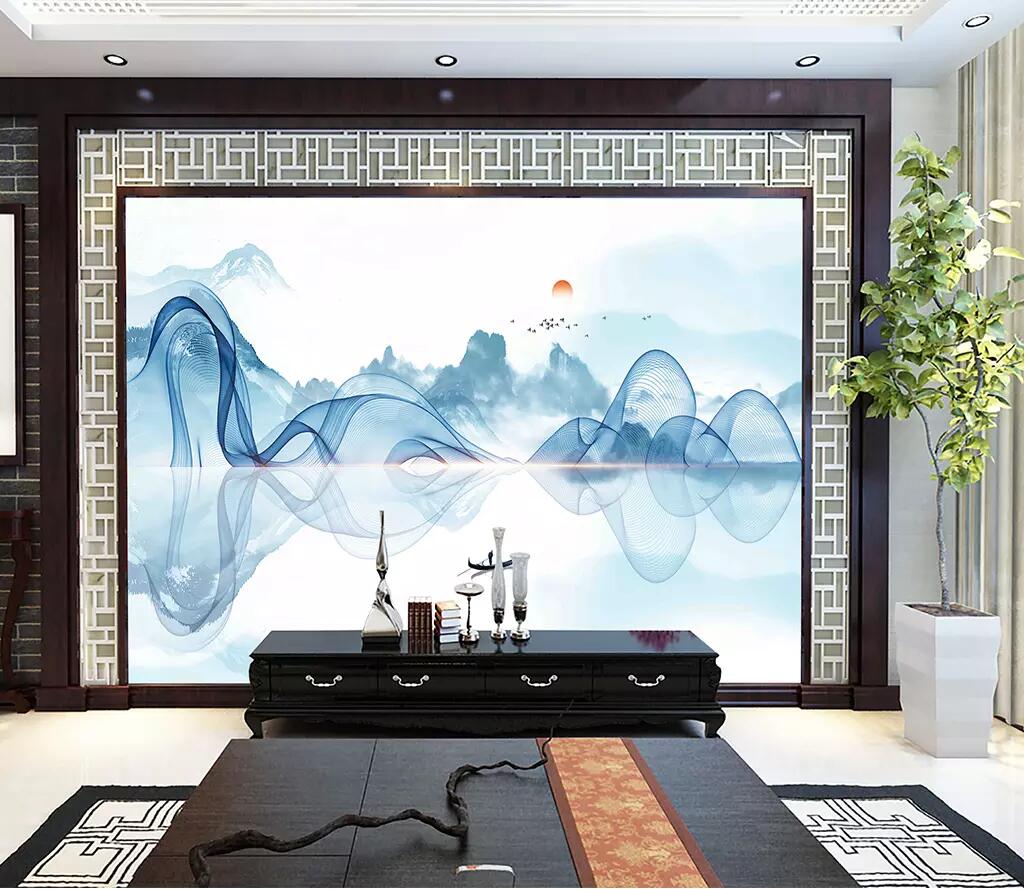 3D Mountain River 1798 Wall Murals Wallpaper AJ Wallpaper 2